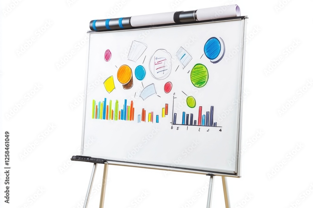 Poster a graph drawn on a white board with a marker