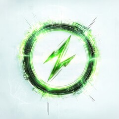 Obraz premium Abstract graphic design, lightning bolt, futuristic background, digital art, poster design