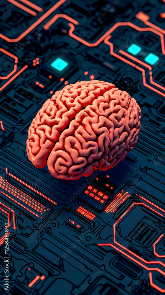 Aufkleber cocktail bartending techniques concept. ai healthcare cybersecurity concept. brain model on circuit 