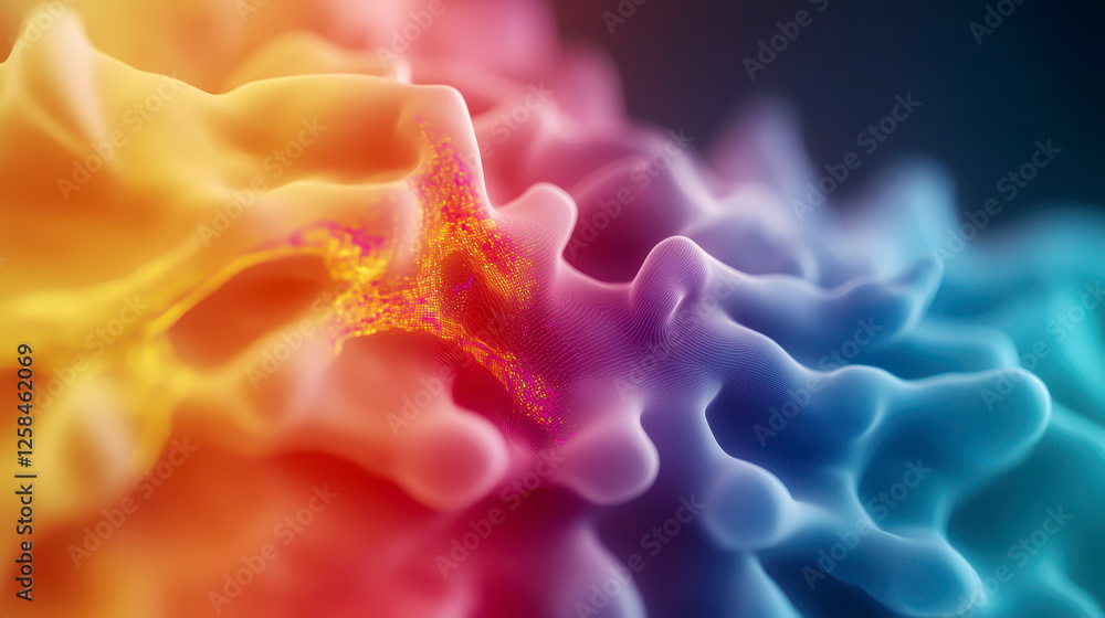 Poster cocktail bartending techniques concept. ai healthcare cybersecurity concept. colorful abstract wave 
