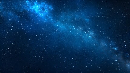 Fototapeta premium Stunning Cosmic Background with Bright Stars in Deep Space Blue