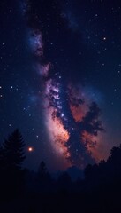 Sparkling starfield with vibrant stars against a black canvas, astronomy, galaxies, night sky