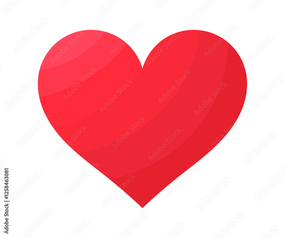 Wall mural red heart love symbol. vector illustration.