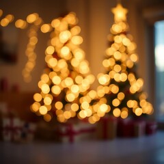 Decorative cristmas background - defocused christmas lights  christmas tree lights Bokeh light lights background bokeh abstract light bright effect shiny