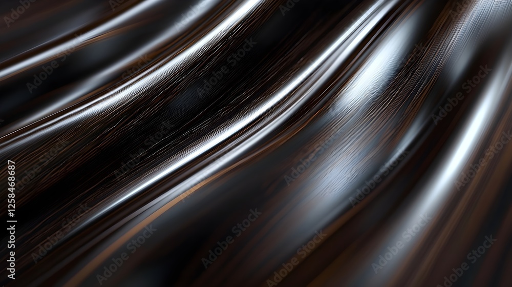 Poster dark wood texture abstract background - wave pattern and smooth surface