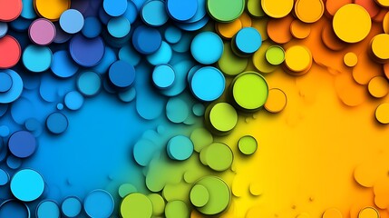 Colorful Overlapping Circles Abstract Design