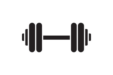 barbell icon vector silhouette isolated in white background