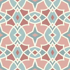 Simple retro vintage dusty pink moroccan seamless pattern tile for fabric, wallpaper, print, background, etc