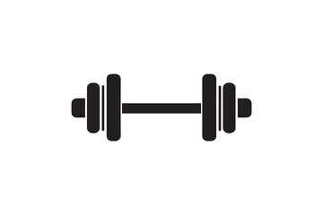 barbell icon vector silhouette isolated in white background