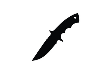 knife icon vector silhouette isolated in white background