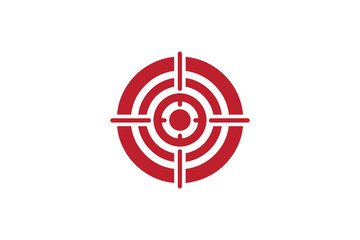 target circle icon vector silhouette isolated in white background