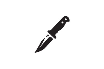 knife icon vector silhouette isolated in white background