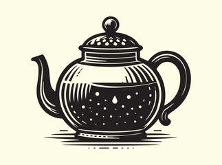 Simple Teapot Silhouette Graphic