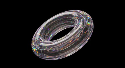 Abstract Futuristic Holographic Background &ndash; Macro Shot of Liquid Refraction and Light Distortion on a Dark Surface