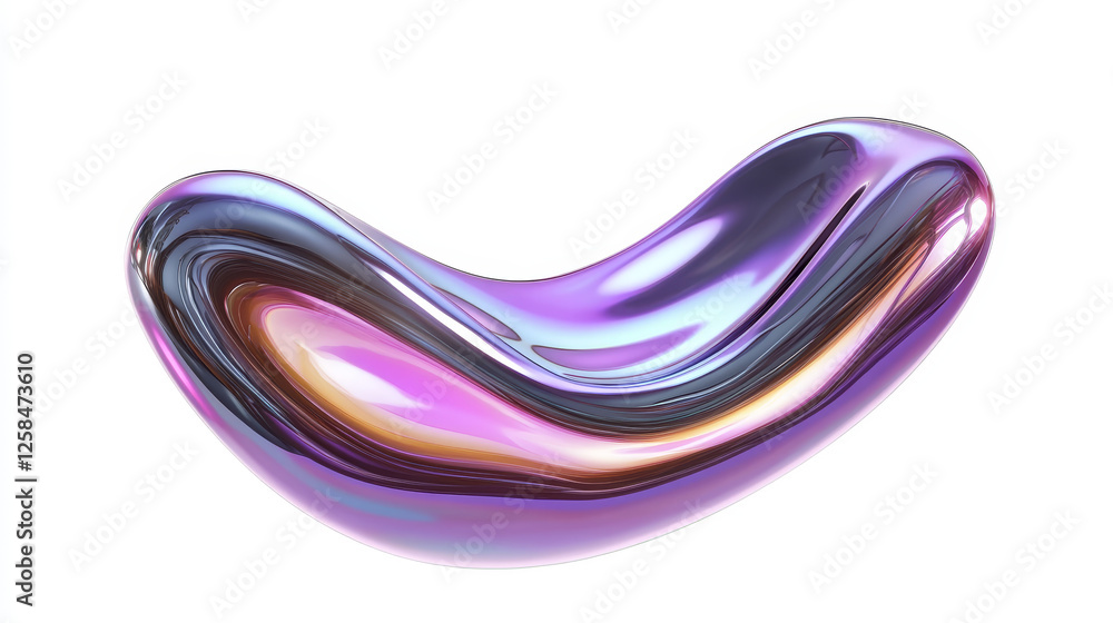 Poster 3d metal chrome liquid y2k shape object vector. isolated hologram mercury fluid blob element. futuri