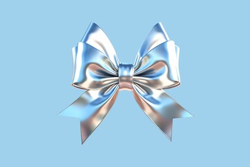 baby blue chrome bow