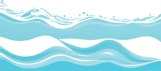 Stunning Abstract Ocean Wave Pattern in Soft Blue and Green Watercolor Shades, Ideal for Use as a Background in Coastal, Sea-Inspired, and Ocean-Themed Graphic Designs.
