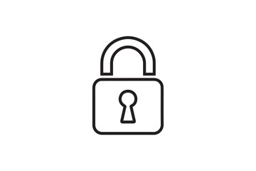security lock icon vector silhouette isolated in white background