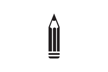 pencil icon vector silhouette isolated in white background