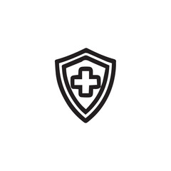 Obraz premium shield with plus sign