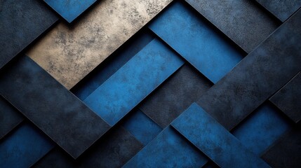 Blue background with zigzag lines for design, banner template. White space in the center of the page for text. Minimalist pattern wallpaper with copy space.