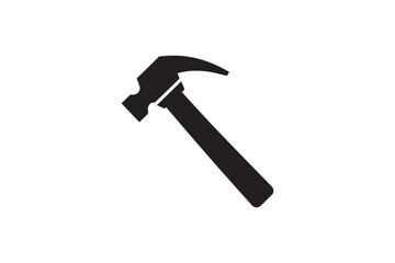 hammer icon vector silhouette isolated in white background