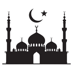 Mosque silhouette vector