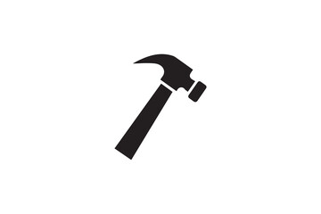 hammer icon vector silhouette isolated in white background