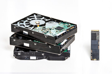 The evolution of storage devices. Several different storage media from the last 30 years, collected...