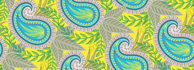 Vector Paisley Seamless Pattern
