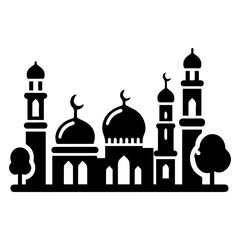 black simple islamic Ramadhan and lantern