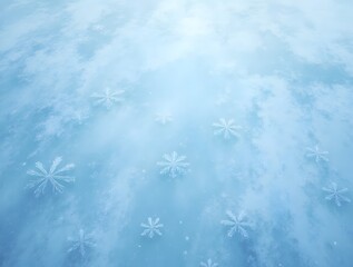 Obraz premium grunge textured ice blue frozen rink winter background, top view