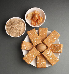 Tilgud laddu made during the festival of Sankranti in India