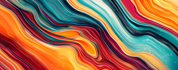 Obraz premium Abstract Colorful Swirling Liquid Paint Texture Background Image