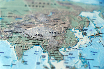 world map of india china himalaya and neighbouring countries