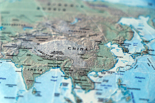 world map of india china himalaya and neighbouring countries