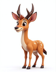 deer in a white background