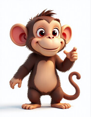monkey on white background