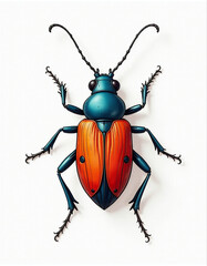 red bug vector illustration
