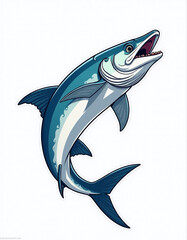 fish on white background