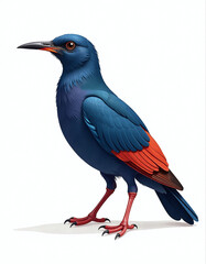 blue bird isolated on white background