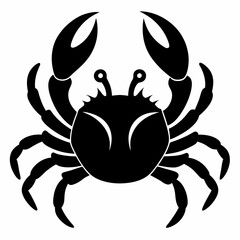 Crab vector silhouette black design white background