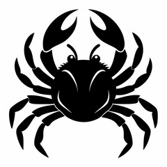 Crab vector silhouette black design white background