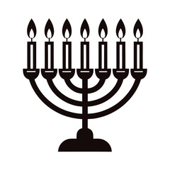 menorah with candles