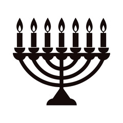 menorah with candles