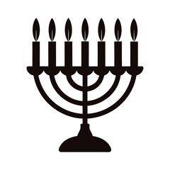 menorah with candles