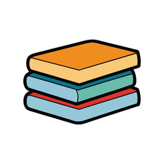 stack of books isolated on white