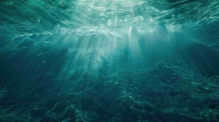 This serene underwater setting features a mesmerizing glow with gentle light refractions and flowing patterns