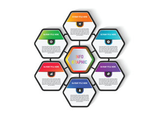 Modern geometric Infographic template with icons. Can be used for process diagram, presentations, workflow layout vector illustration