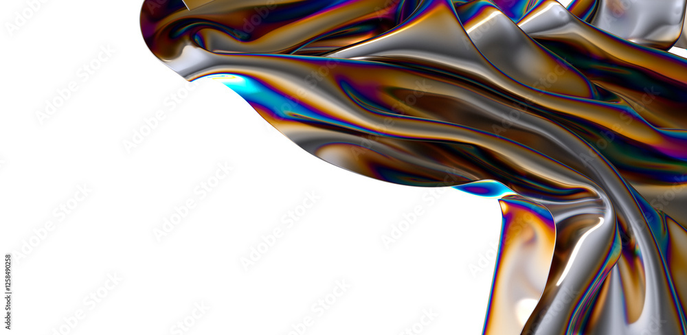 Aufkleber chromatic dreamscape: immerse yourself in a 3d mosaic of colors